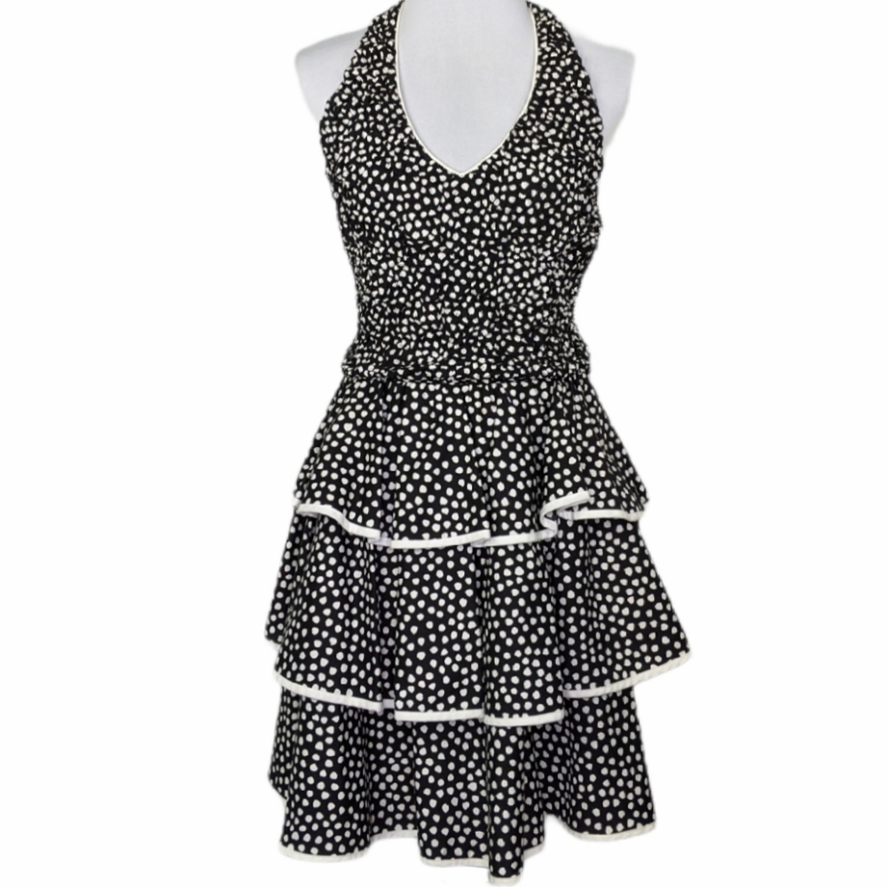 VTG Karen Lucas Monochromatic Halter Dress 10